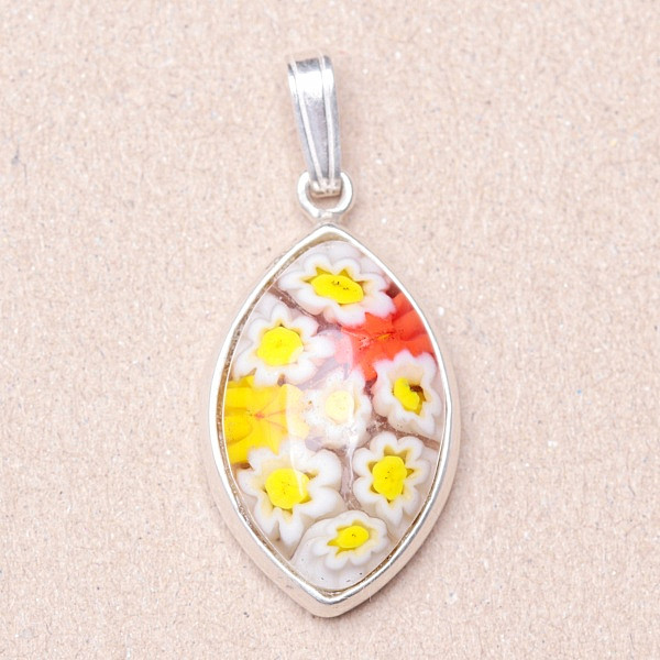 Muranské sklo multicolor přívěsek stříbro Ag 925 25790 - 2