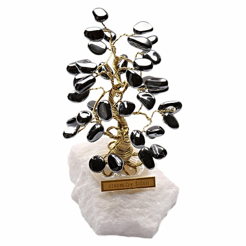 Stromeček štěstí hematit - 6 cm