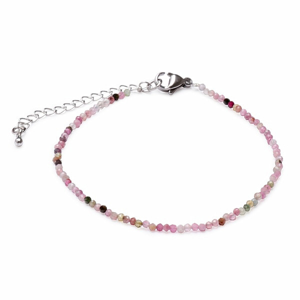 Turmalín multicolor broušený náramek - obvod cca 18
