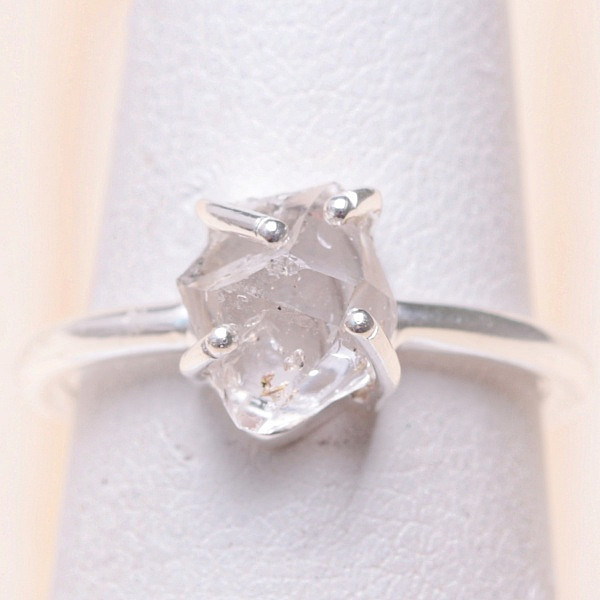 Herkimer diamant prsten stříbro Ag 925 R3039 - 51 mm (US 5