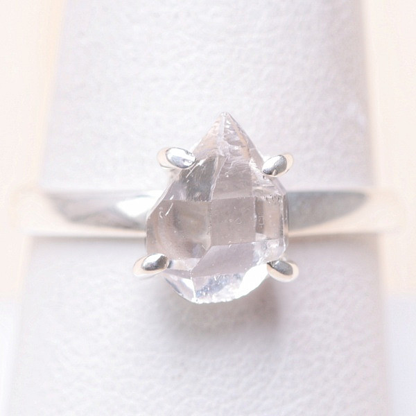 Herkimer diamant prsten stříbro Ag 925 R3191 - 59 mm (US 9)