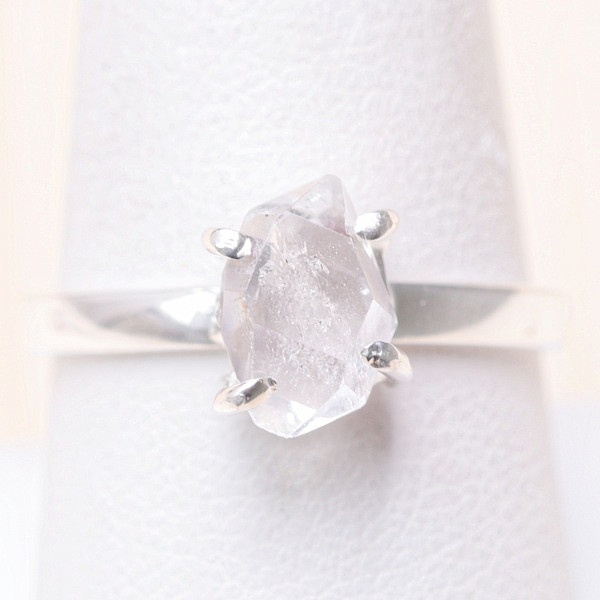 Herkimer diamant prsten stříbro Ag 925 R3161 - 60 mm (US 9)