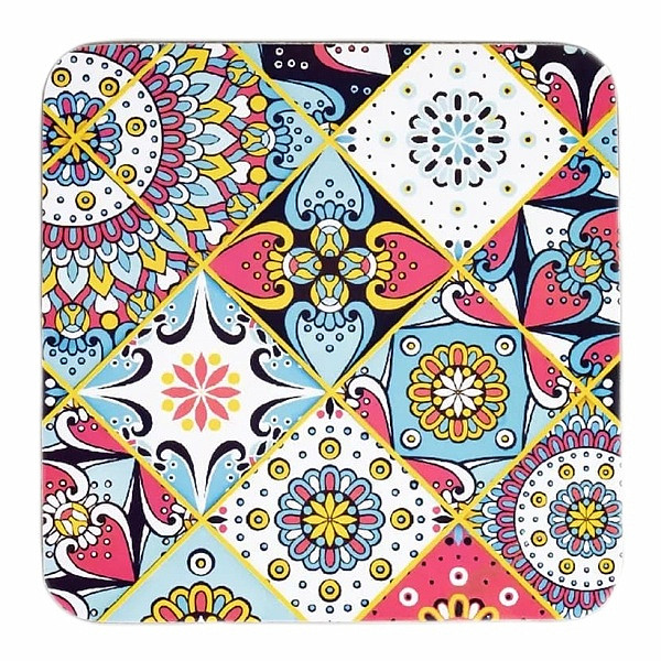 Sada 6 Feng Shui podtácků Orientální vzor - cca 10 cm