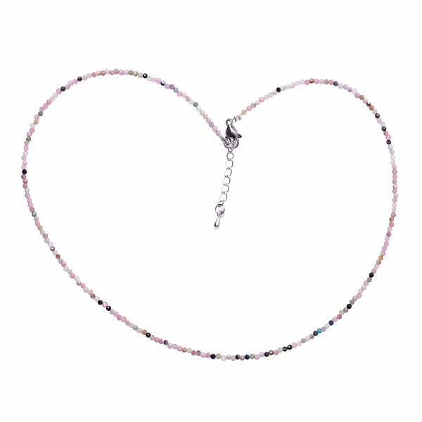 Turmalín multicolor broušený náhrdelník - délka cca 39 cm