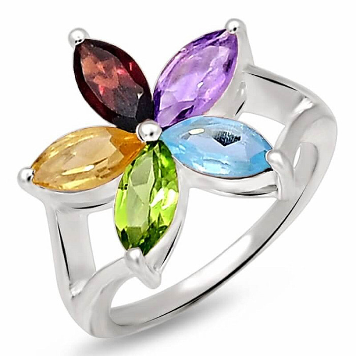 Multicolor prsten stříbro Ag 925 R5066MLT - 52 mm (US 6)