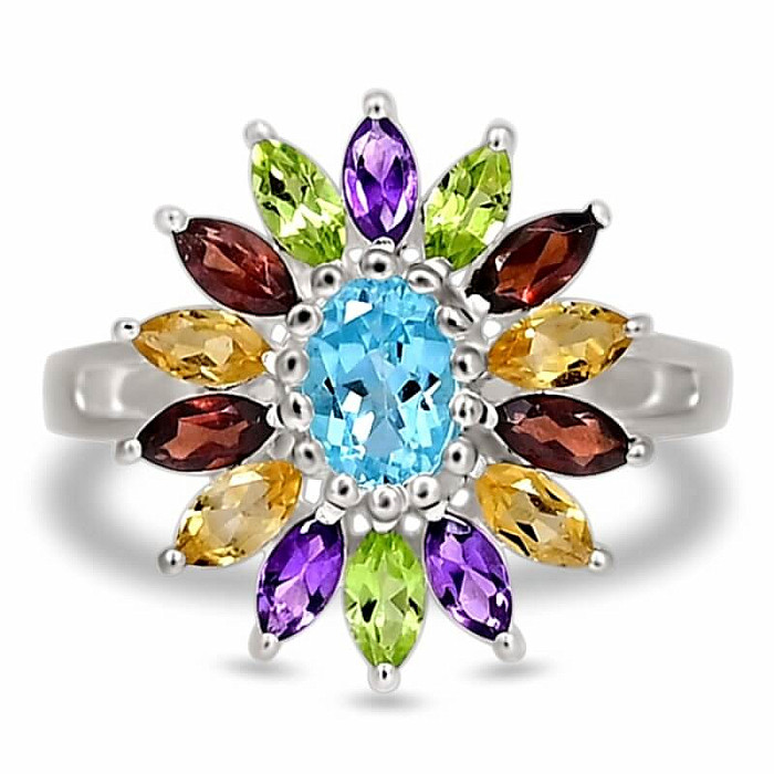Multicolor prsten stříbro Ag 925 R5077MLT - 62 mm (US 10) 6