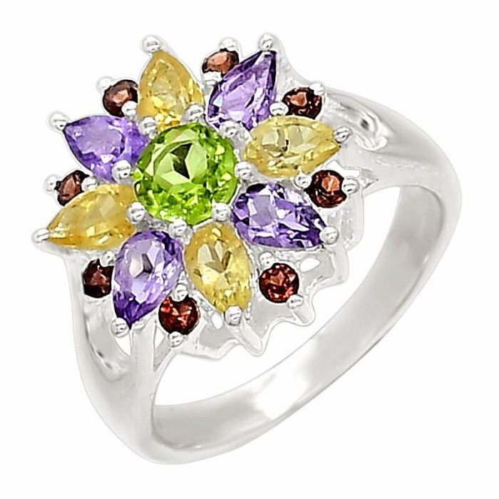 Multicolor prsten stříbro Ag 925 R5006MT - 57 mm (US 8)