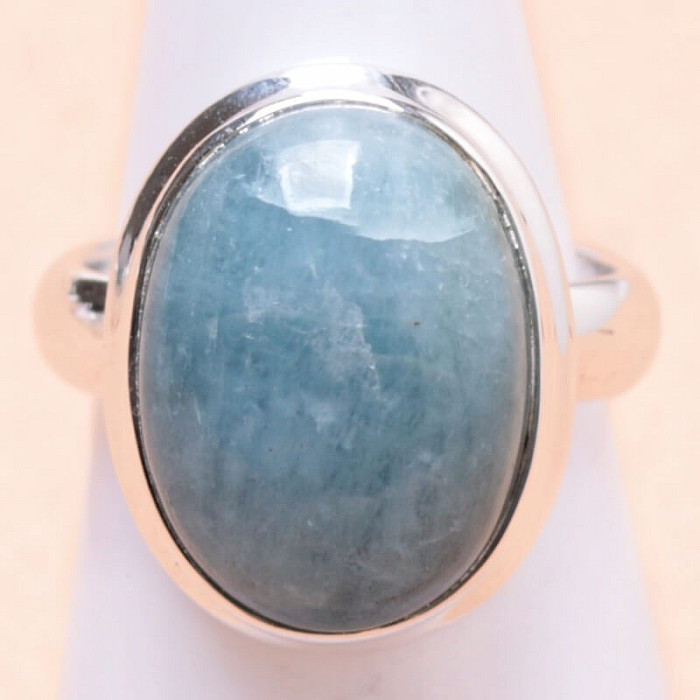 Akvamarín prsten stříbro Ag 925 LOT20 - 51 mm (US 5