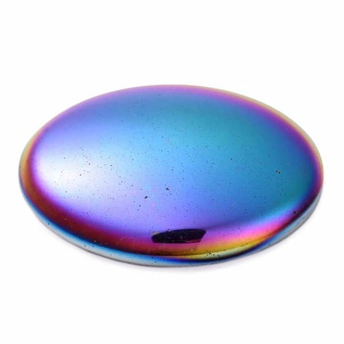 Hematit ovál masážní hmatka multicolor - cca 4