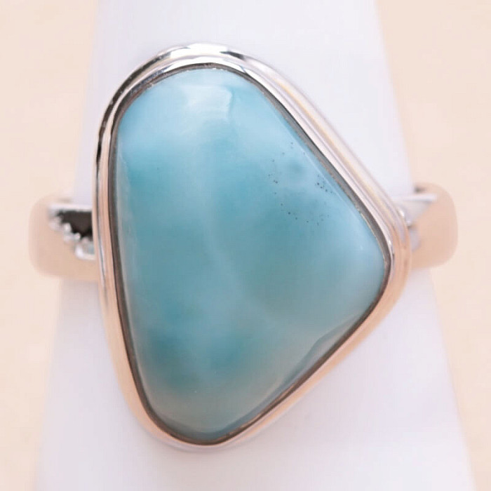 Larimar prsten stříbro Ag 925 LOT250 - 57 mm (US 8)