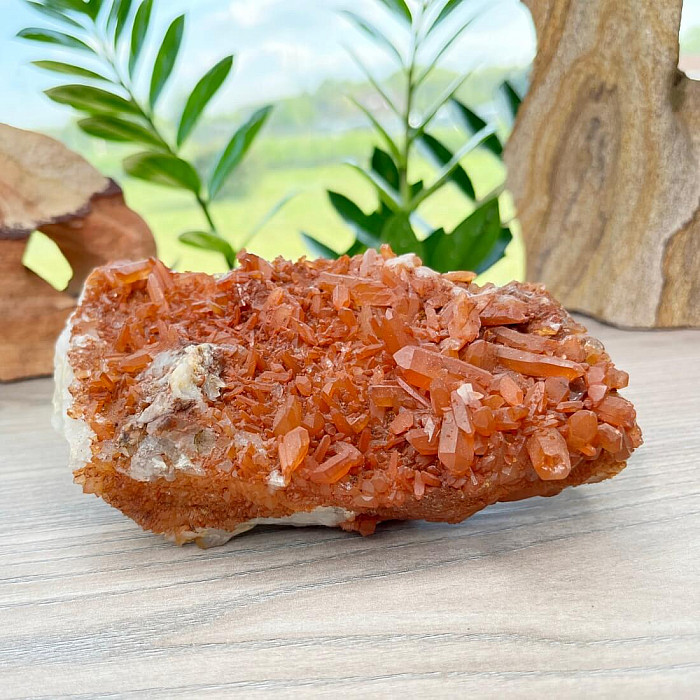 Křišťál tangerine Brazílie drůza 1 - 15 x 8 x 4 cm