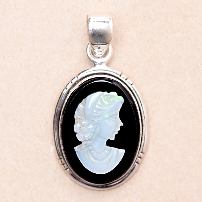 Onyx Kamej přívěsek stříbro Ag 925 71471 - 2