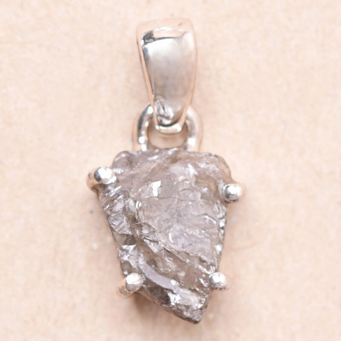 Diamant přírodní surový přívěsek stříbro Ag 925 LOT5 - 0