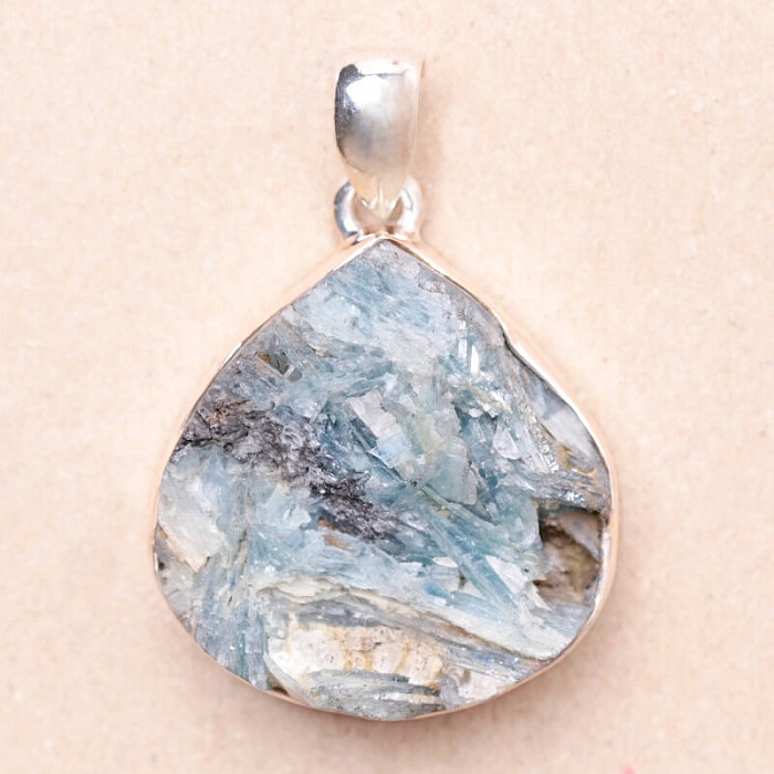 Kyanit Paraiba surový přívěsek stříbro Ag 925 P113 - 2