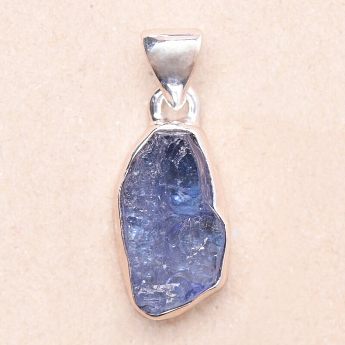 Tanzanit surový přívěsek stříbro Ag 925 LOT157 - 1