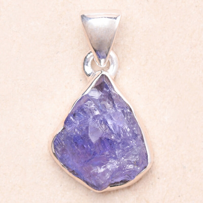Tanzanit surový přívěsek stříbro Ag 925 LOT158 - 1