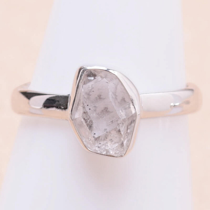 Herkimer diamant prsten stříbro Ag 925 R3581 - 57 mm (US 8)