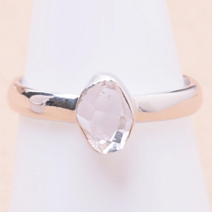 Herkimer diamant prsten stříbro Ag 925 R3627 - 57 mm (US 8)