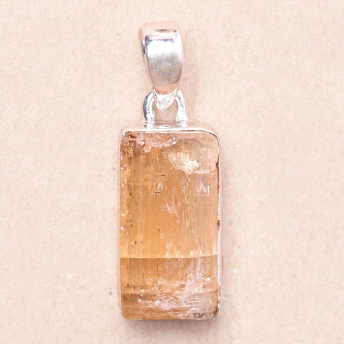 Topaz zlatý Imperial krystal přívěsek Ag 925 P343 - 2 cm