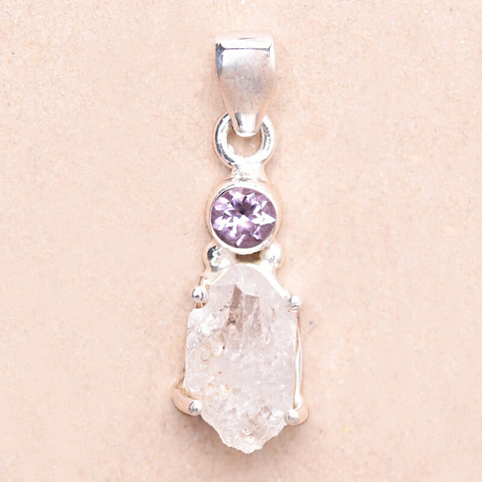 Herkimer diamant přívěsek stříbro Ag 925 N1421 - 2 cm