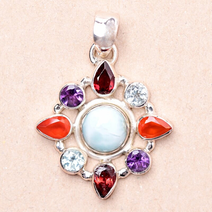 Larimar přívěsek stříbro Ag 925 81336 - 2