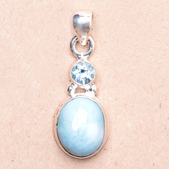 Larimar přívěsek stříbro Ag 925 85089 - 2 cm