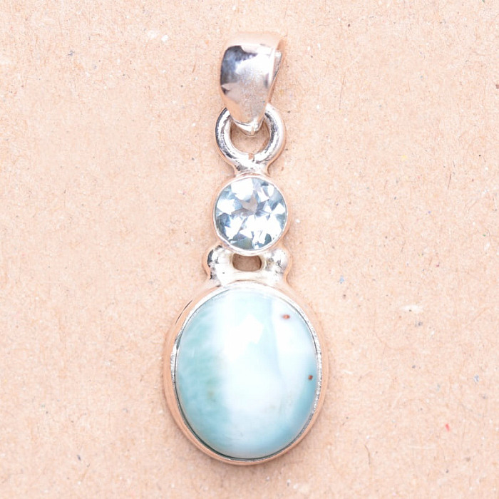 Larimar přívěsek stříbro Ag 925 85090 - 2