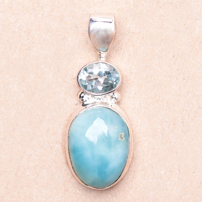 Larimar přívěsek stříbro Ag 925 85093 - 2