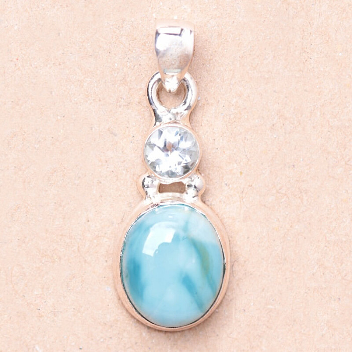 Larimar přívěsek stříbro Ag 925 85094 - 2