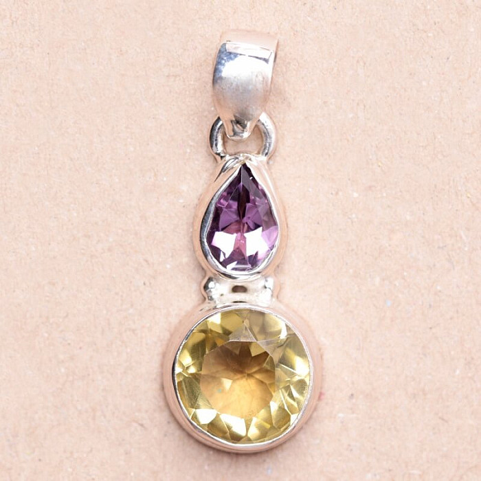 Topaz žlutý Lemon přívěsek stříbro Ag 925 71650 - 2