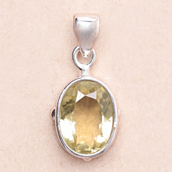 Topaz žlutý Lemon přívěsek stříbro Ag 925 71652 - 1