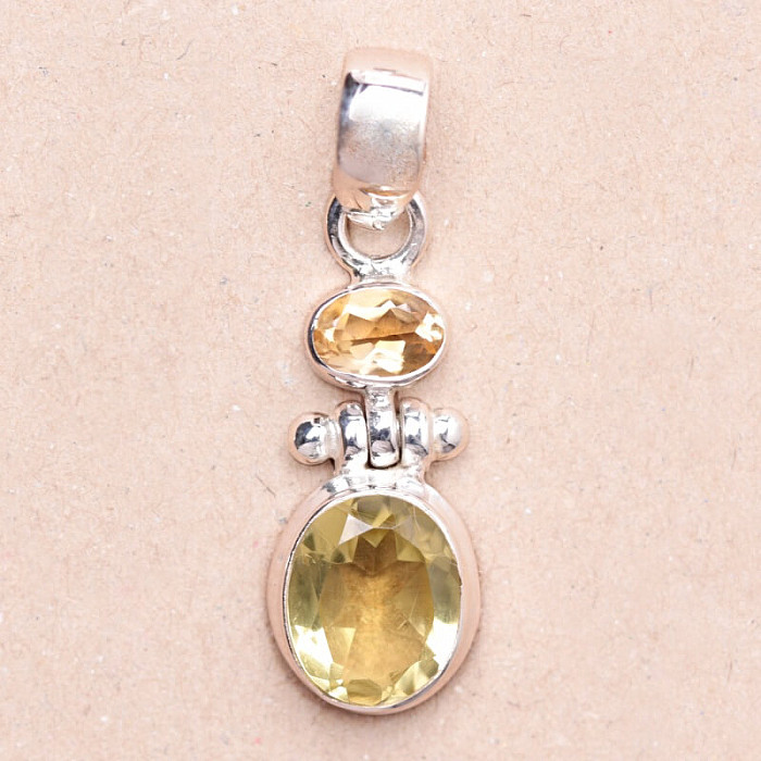 Topaz žlutý Lemon přívěsek stříbro Ag 925 82091 - 2