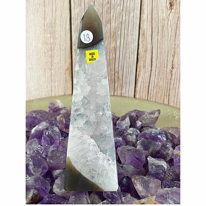 Achát brazilský špice - obelisk KO13 - cca 4