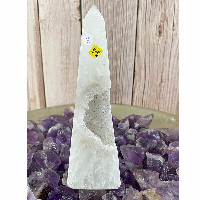 Achát brazilský špice - obelisk KO6 - cca 4
