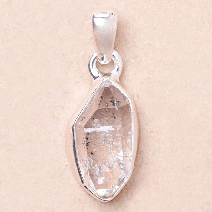 Herkimer diamant přívěsek stříbro Ag 925 LOT76 - 1