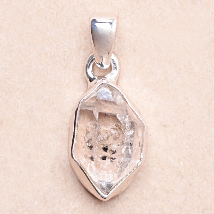 Herkimer diamant přívěsek stříbro Ag 925 LOT79 - 1