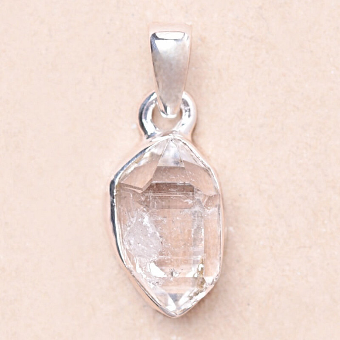 Herkimer diamant přívěsek stříbro Ag 925 LOT85 - 1