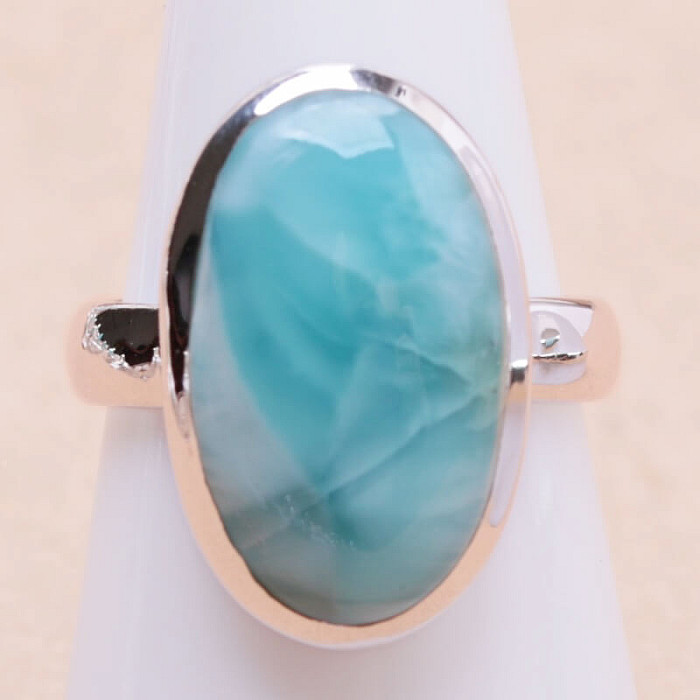 Larimar prsten stříbro Ag 925 LOT339 - 54 mm (US 7)