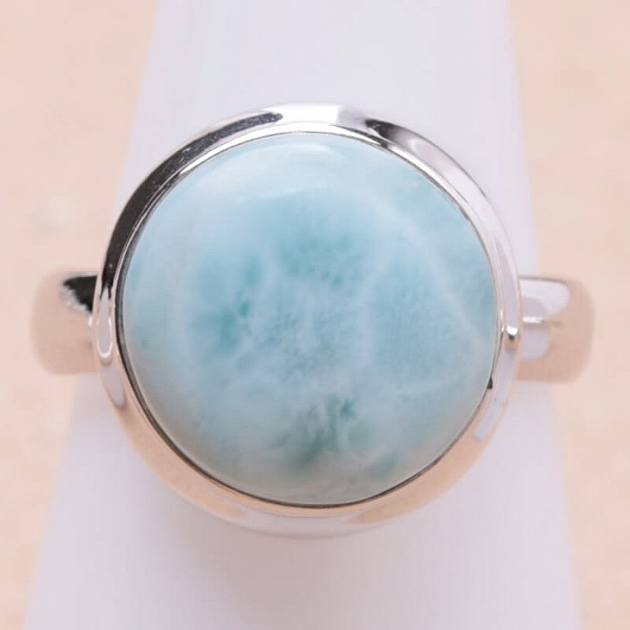 Larimar prsten stříbro Ag 925 LOT359 - 57 mm (US 8)