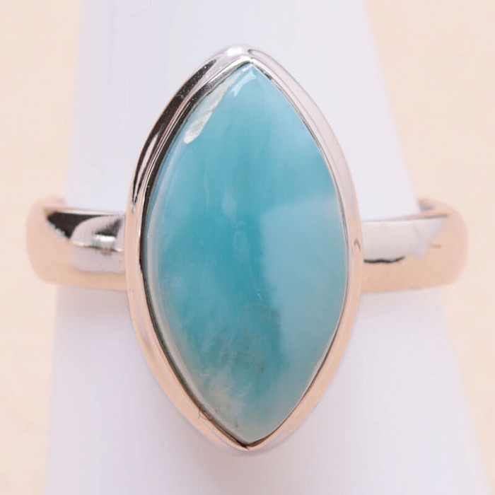 Larimar prsten stříbro Ag 925 LOT375 - 57 mm (US 8)
