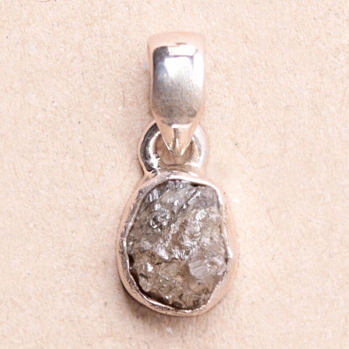Diamant přírodní surový přívěsek stříbro Ag 925 P219 - 0