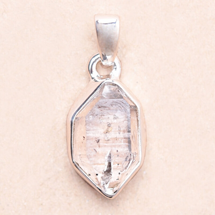 Herkimer diamant přívěsek stříbro Ag 925 LOT148 - 1