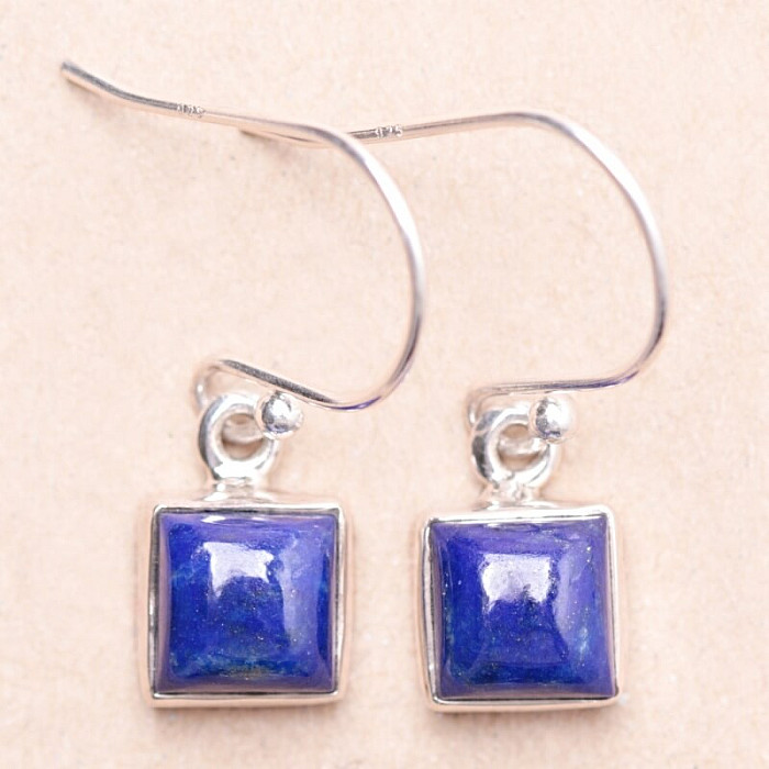 Lapis Lazuli náušnice stříbro Ag 925 E1495 - 0