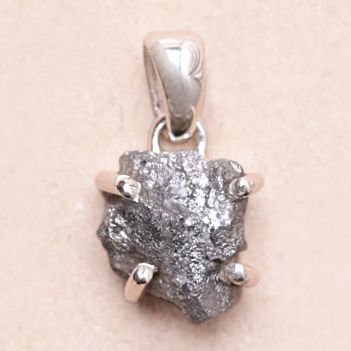Diamant přírodní surový přívěsek stříbro Ag 925 LOT47 - 0