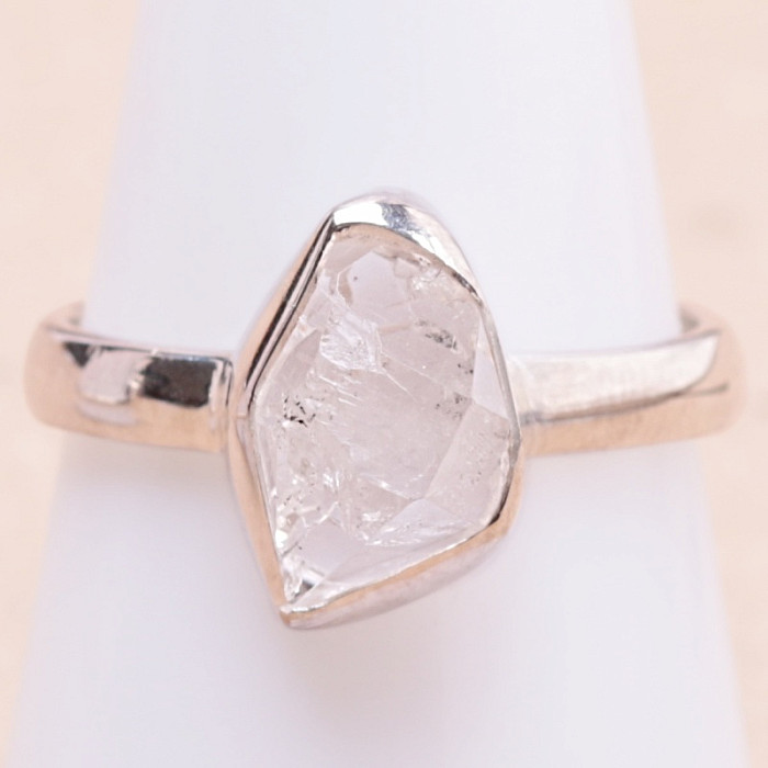 Herkimer diamant prsten stříbro Ag 925 91042 - 57 mm (US 8)