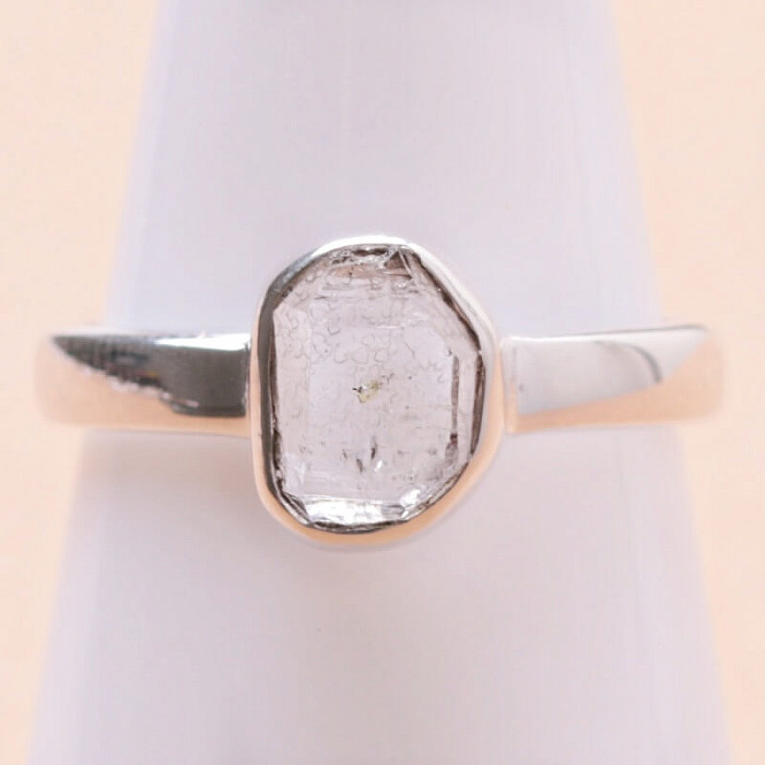 Herkimer diamant prsten stříbro Ag 925 LOT50 - 52 mm (US 6)