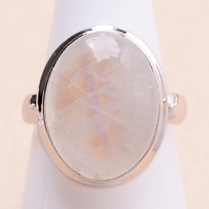Měsíční kámen duhový prsten stříbro Ag 925 R4472 - 59 mm (US 9)