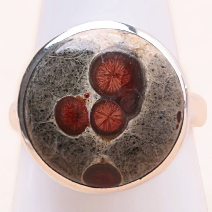 Obsidián arašídový prsten stříbro Ag 925 R118 - 63 mm (US 10