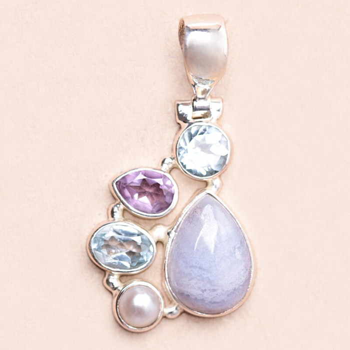 Chalcedon přívěsek stříbro Ag 925 KO245 - 2