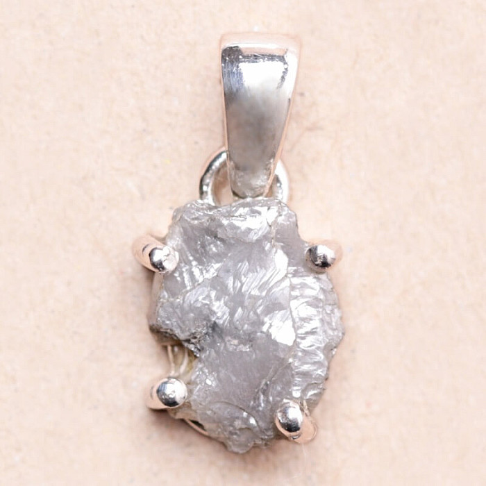 Diamant přírodní surový přívěsek stříbro Ag 925 LOT53 - 0